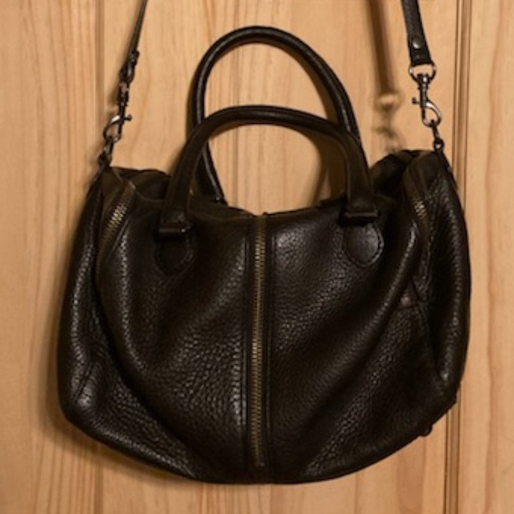 J Crew Black Leather Bag